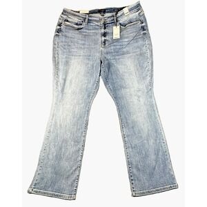 Judy Blue Mid Rise Bootcut Jeans Womens 24W Medium Wash Stretch Plus Curvy Boho